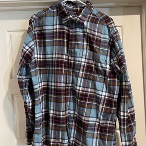 Men's Blue Plaid Eddie Bauer Flannel